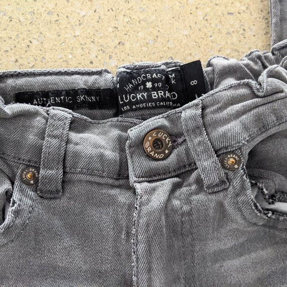 LUCKY BRAND Kids Grey Skinny Jeans 8Y - Picture 3 of 3